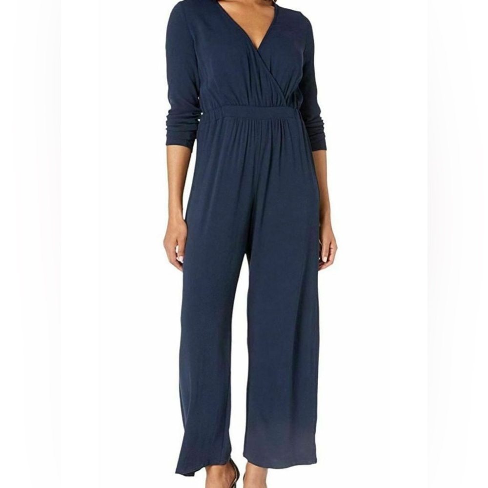 RACHEL PALLY Lazarus Long Sleeve Navy Jumpsuit EUC